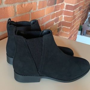 Suede Black Booties